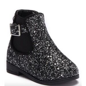 Bebe toddler girls chunky glitter boots, Sz 6